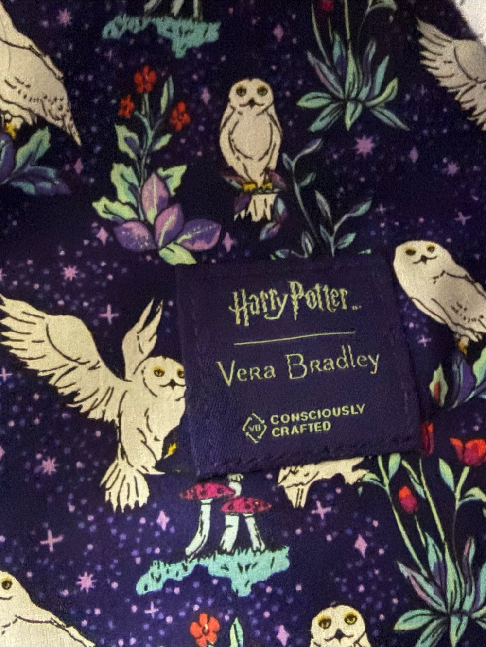 Harry Potter Vera Bradley Sling Backpack Magical Creatures Print Adjustable - Picture 12 of 14